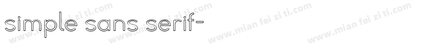 simple sans serif字体转换